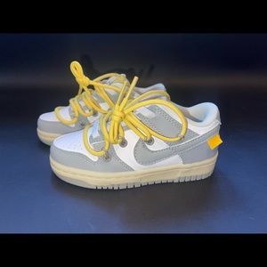 CUSTOM Off-White x Dunk Low 'Lot 29 of 50' • Toddlers 💛 ON HAND READY TO SHIP